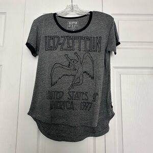 Trunk Ltd Heather Gray Led Zeppelin Ringer Tee with Black Trim - Size S - EUC